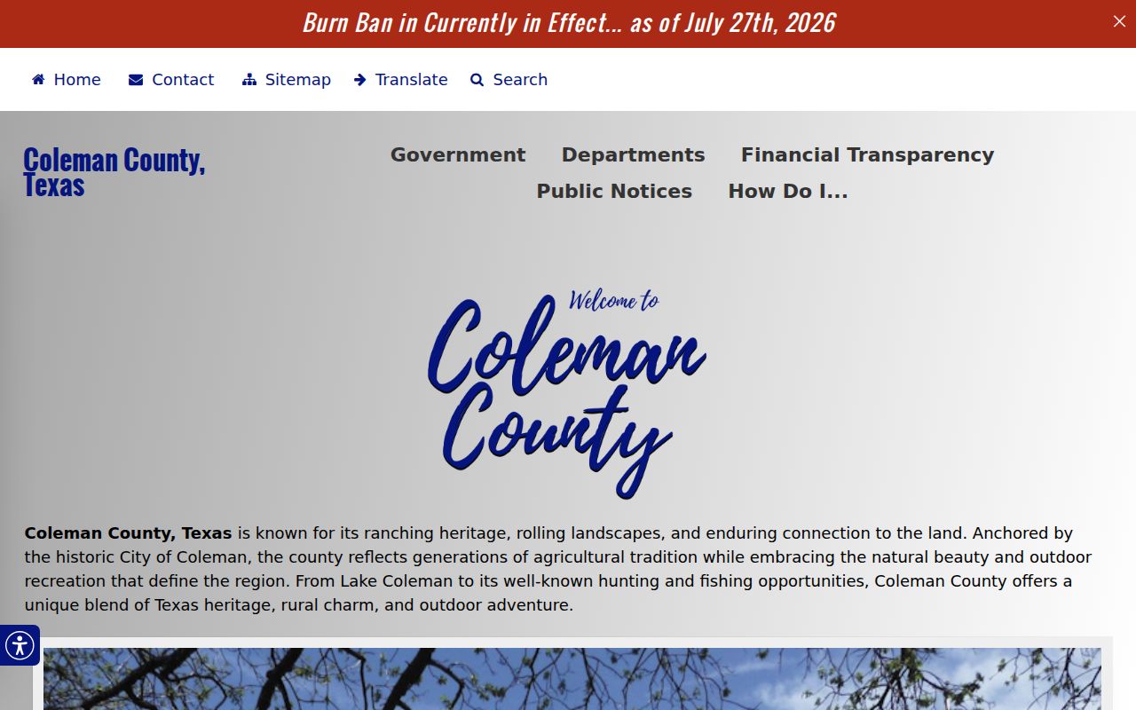 Coleman County courthouse court docket information